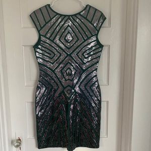 BCBG bodycon jade sequin dress. Size M.